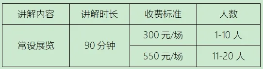 陕西考古博物官方人工讲解费用说明