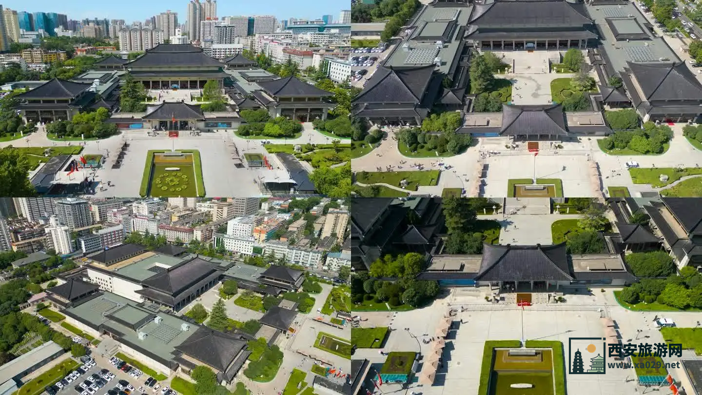 陕西历史博物馆航拍全景视角，尽览历史文化瑰宝