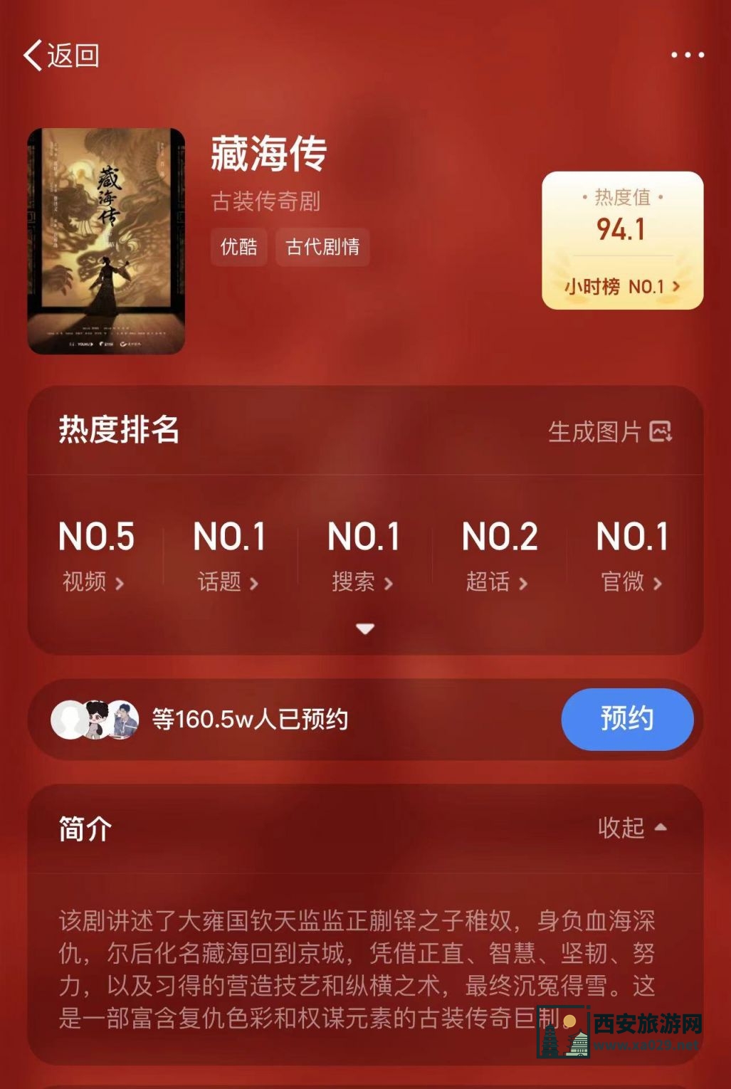 电视剧藏海传播出时间（附预约入口）