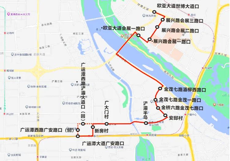 接驳地铁8号线2025年1月1日起西安7条公交线路调整（时间+路线）