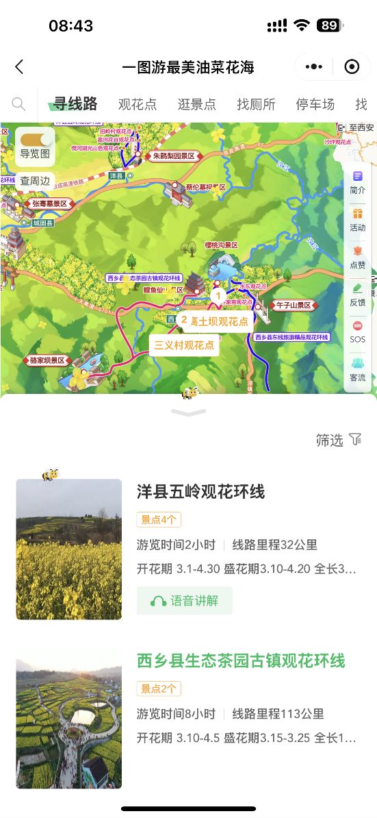 2025汉中油菜花节手绘地图智慧服务上线