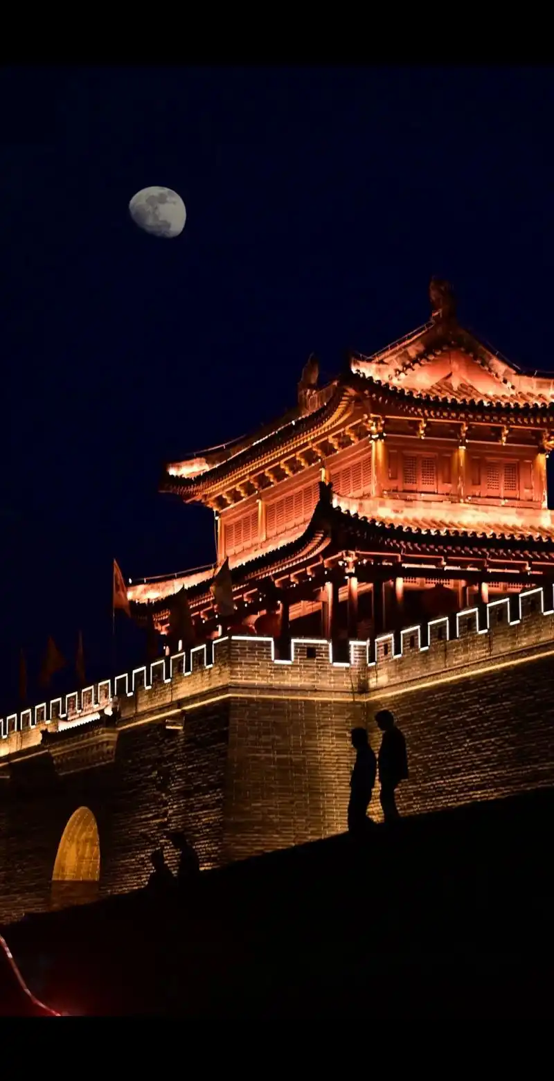 西安城墙图画