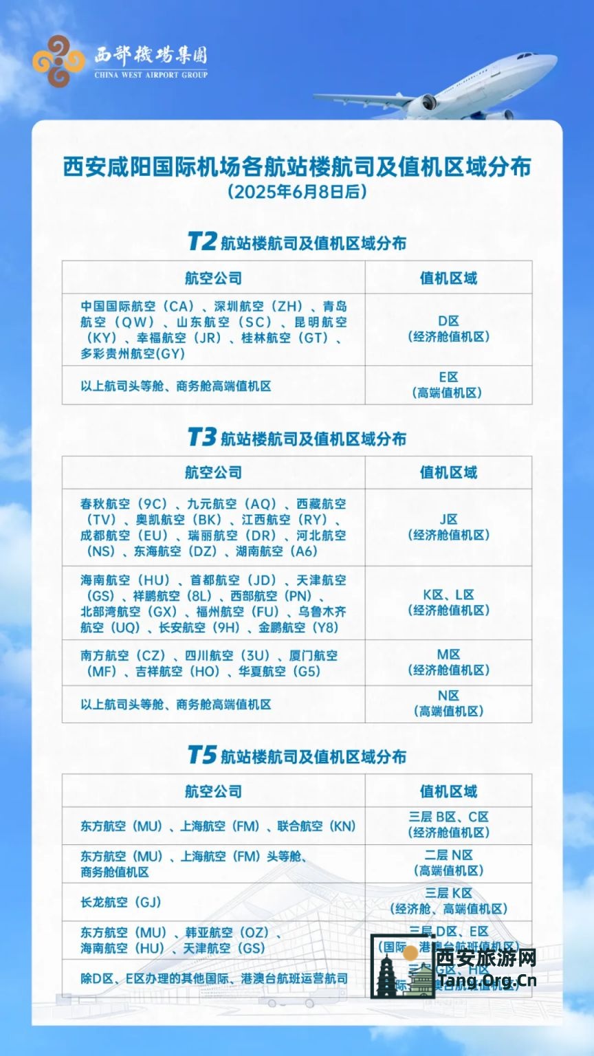 西安咸阳国际机场国内航班出行提示