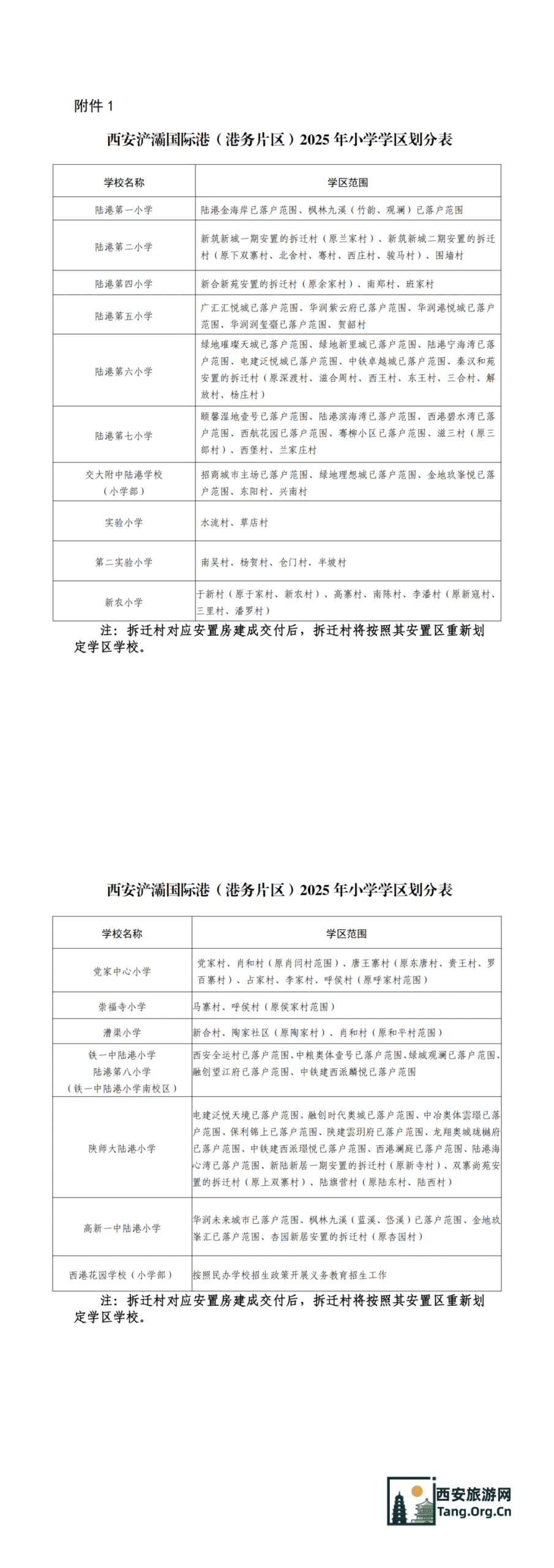 西安浐灞国际港2025年小学及初中学区划分一览表