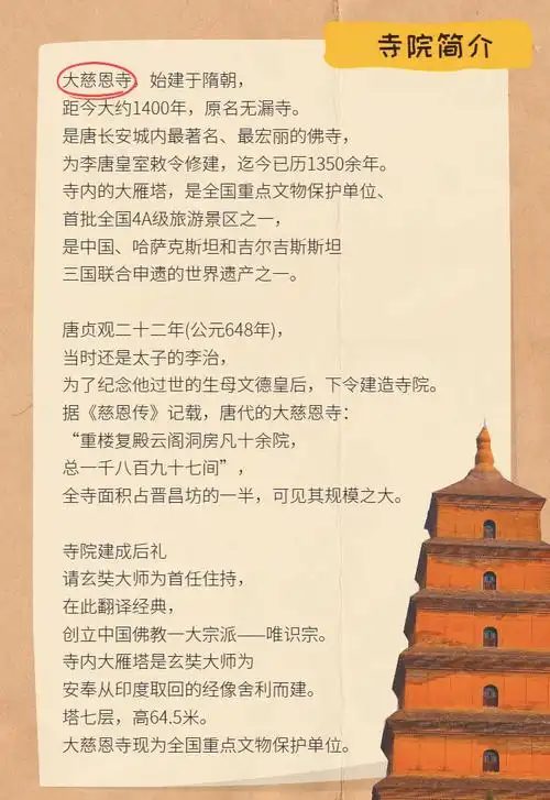 关于大雁塔的简介200字