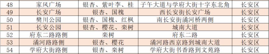 2025西安市各区县落叶缓扫地点汇总