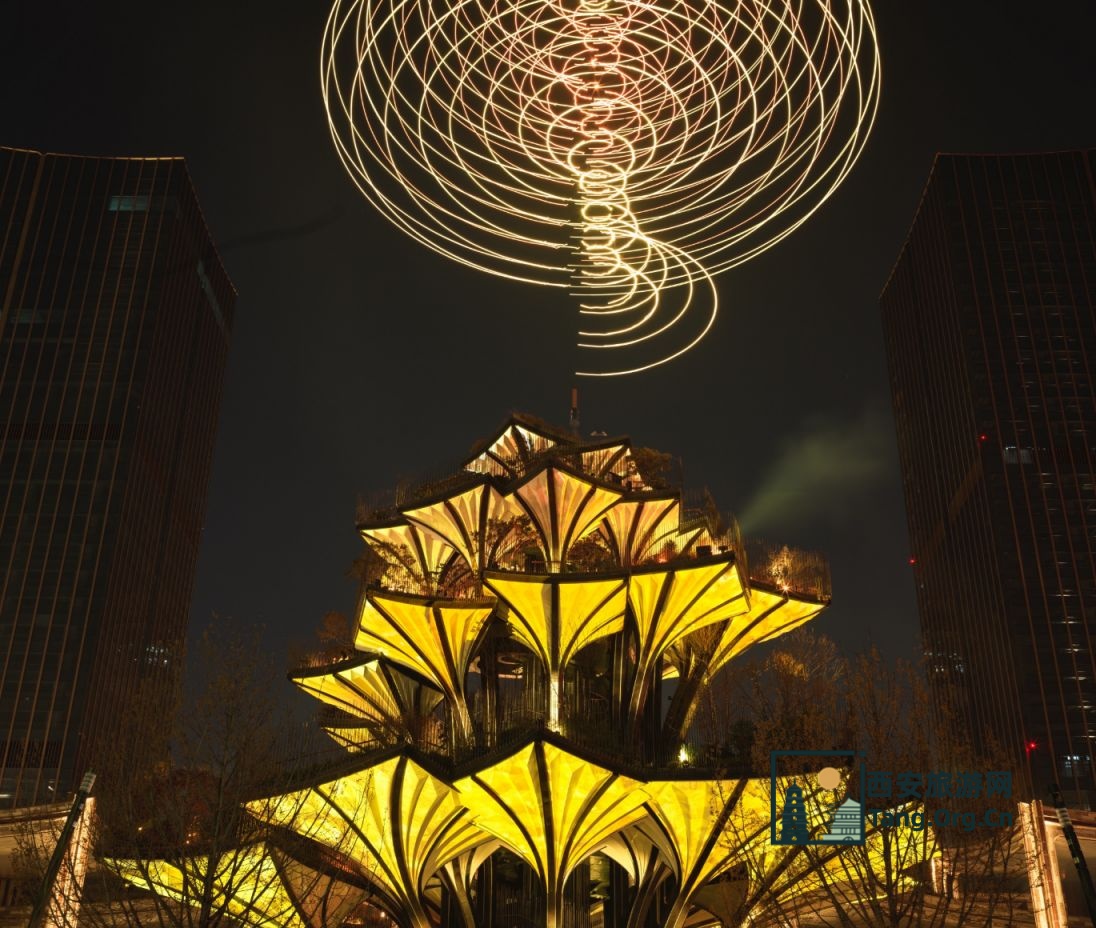 2025西安万象城无人机光影秀攻略（时间+地点+实拍图）