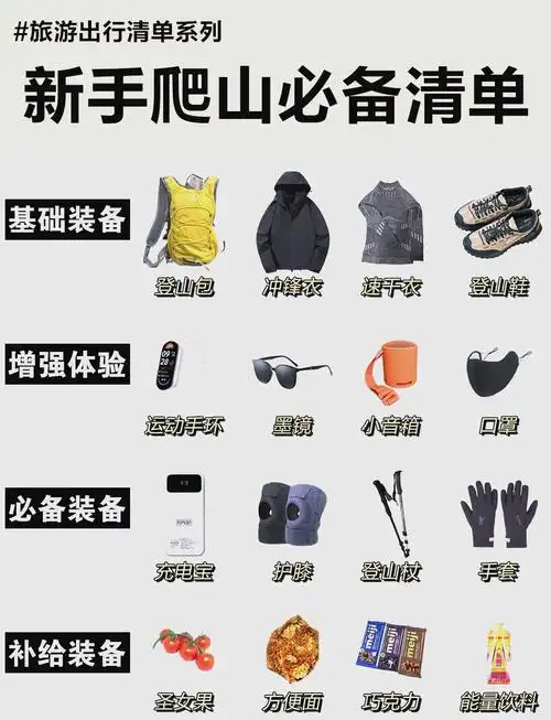 爬华山需要准备的东西