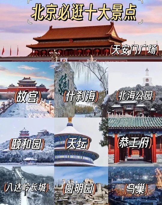 北京必去十大景点排名：第一次来北京，照着这份清单玩就够了！