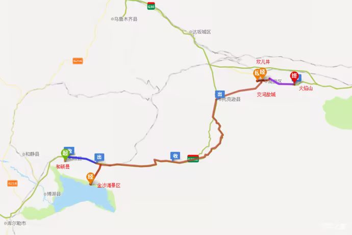 新疆旅游线路示意图